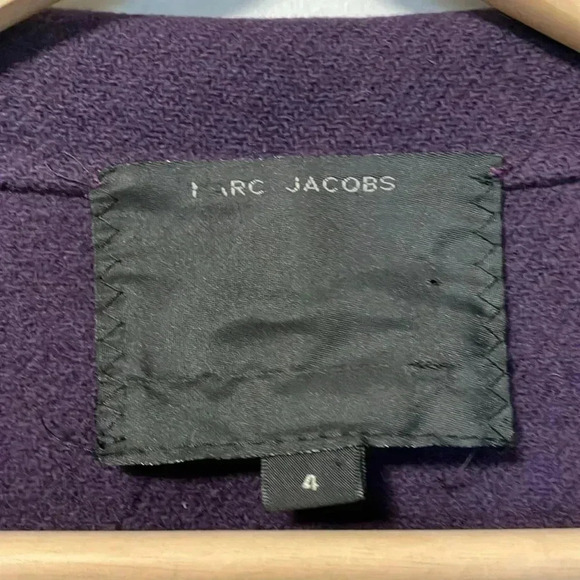 Marc Jacobs eggplant  purple made in Italy virgin wool blend jacket - Picture 4 of 11